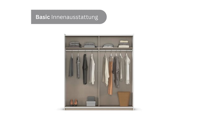 RAUCH BLUE Saturn Schwebetürenschrank (2-türig, Weiß, Breite 175 cm / Höhe 191 cm)