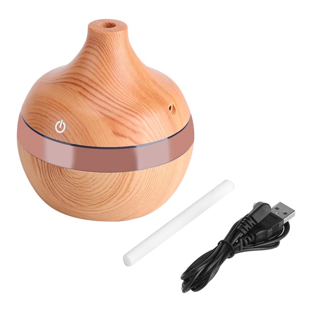 300-ml-usb-diffusor Für Ätherische Öle Aus Holz Mit Touch-led Und Luftbefeuchter