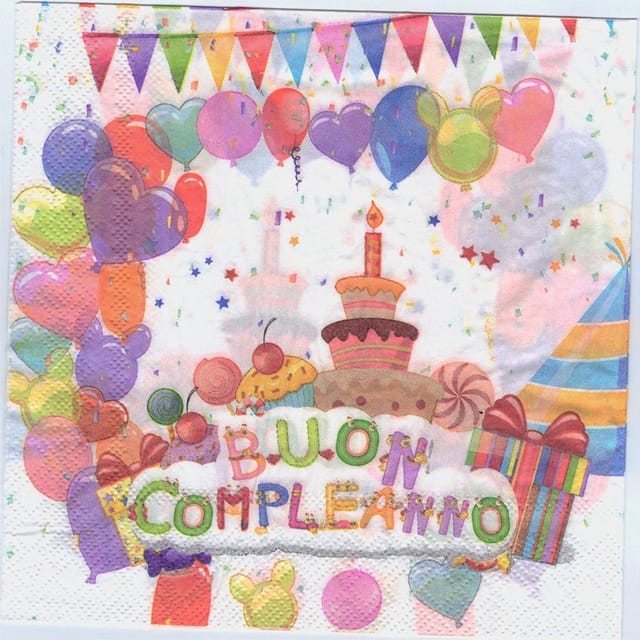 Trade Shop - Set 36 Stück Happy Birthday Party Cards 33x33cm Geburtstag -