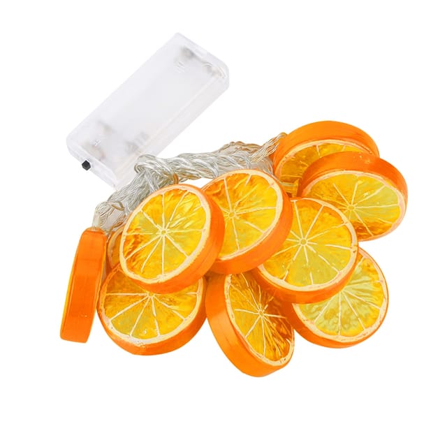 10 Orangefarbene Led-lichterkette (1,5 M) Für Garten, Weihnachten Und Partys