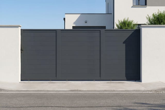 Schiebetor Eiger 4,5 M H. 180 Cm Aluminium Anthrazitgrau