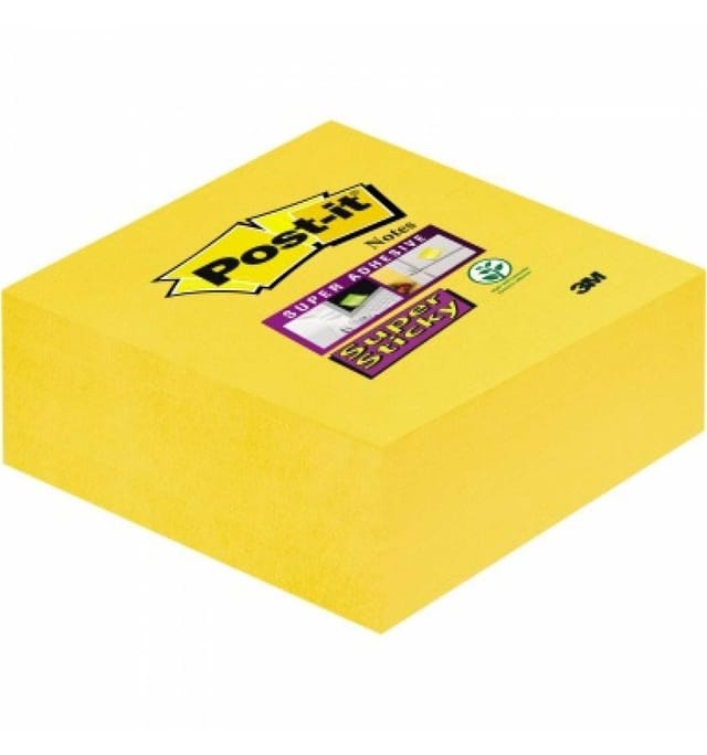 Haftnotizwrfel Super Sticky 76 X 45 X 76 Mm (b X H X T) Ultragelb 270 Bl.