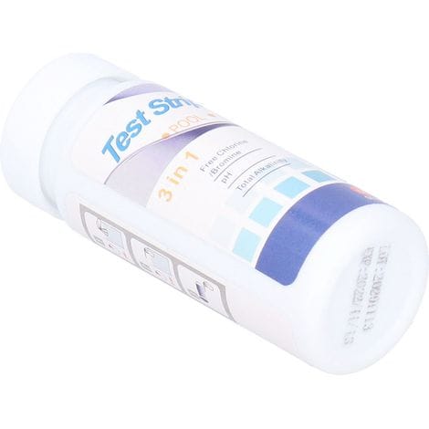 50 3-in-1 Pool- Und Spa-teststreifen – Freies Chlor/brom, Ph-wert, Alkalität – 50er-packung