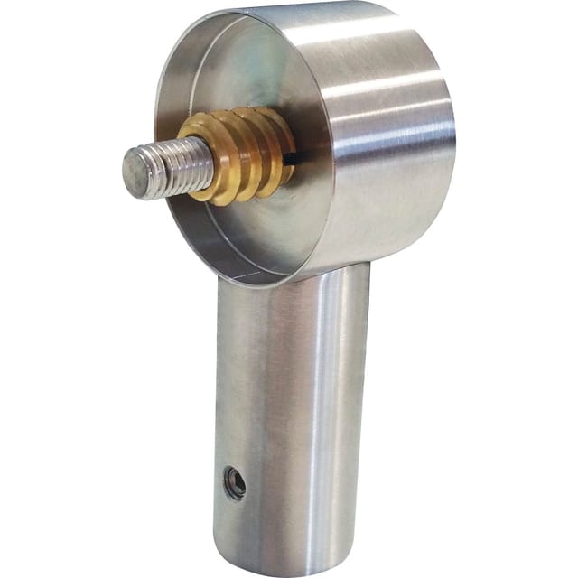 Kws - Endstütze Rs - Gerade Rundrohr, Für Holzrohr, 40mm, Edelstahl
