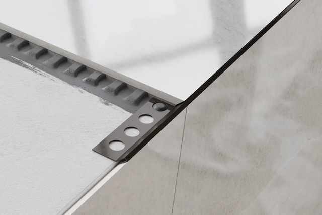 Ilcom Dekoratives Rs-winkelprofil Aus Geschliffenem Edelstahl 14mm X 2700mm - Gunmetal