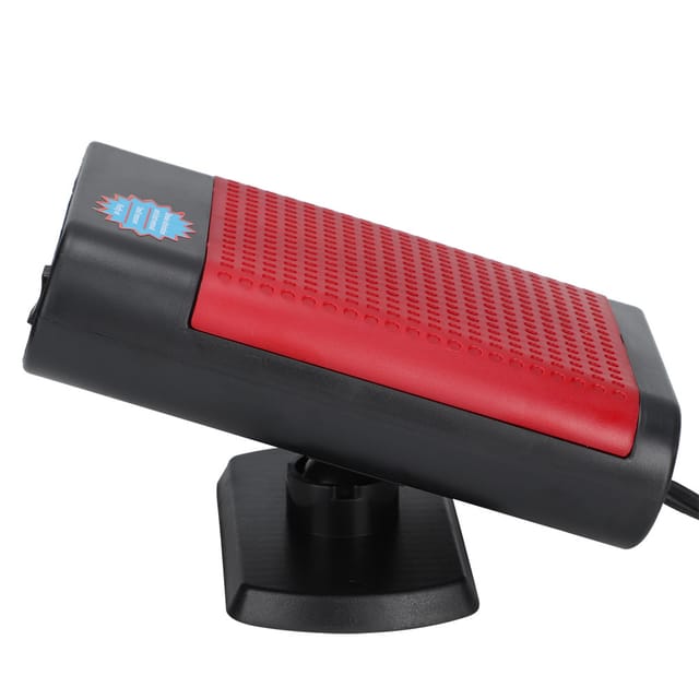 12v 150w Auto-heizlüfter Mit Ionisator, Defroster Und Scheibenentfeuchter – Schwarz Und Rot
