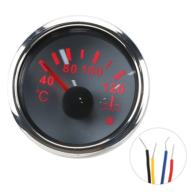 Wassertemperaturanzeige Mit Intelligentem Alarm, 40–120 °c, Ip67 Wasserdicht, 12 V/24 V, Eu-sensor