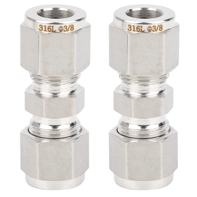 Doppelring-rohrverbinder Aus Edelstahl 316 Für Rohre - 2 Stück (ф3/8)