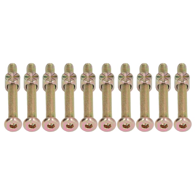 Babybett-schraubenset – 10 Sets Verzinkter Edelstahl-sechskantschrauben M6x50 Mm – Möbelbeschläge
