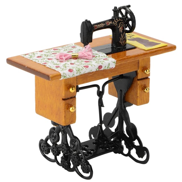 Vintage Mini-nähmaschine Für Puppenhäuser Im Maßstab 1:12 – Miniatur-deko-accessoire