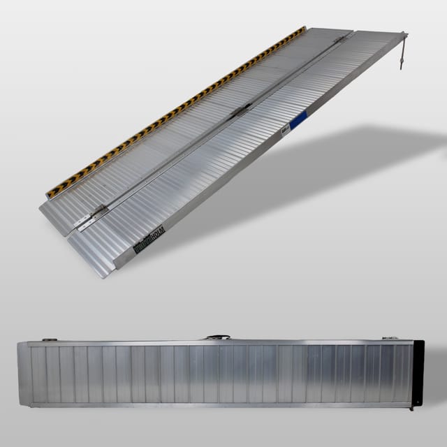 Baumarktplus - Trutzholm Rollstuhlrampe Klappbar 213 Cm 272 Kg Alu Grau Geriffelt Auffahrrampe Rollator Tragegriff