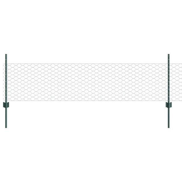 Zaun Mit Pfosten Grün Vidaxl