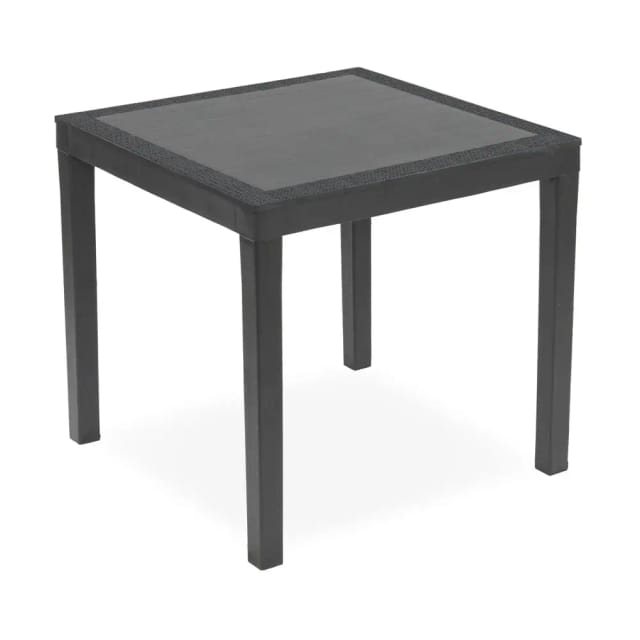 Antrazitfarbener Tisch Aus Polypropylen 78x78x73 Cm
