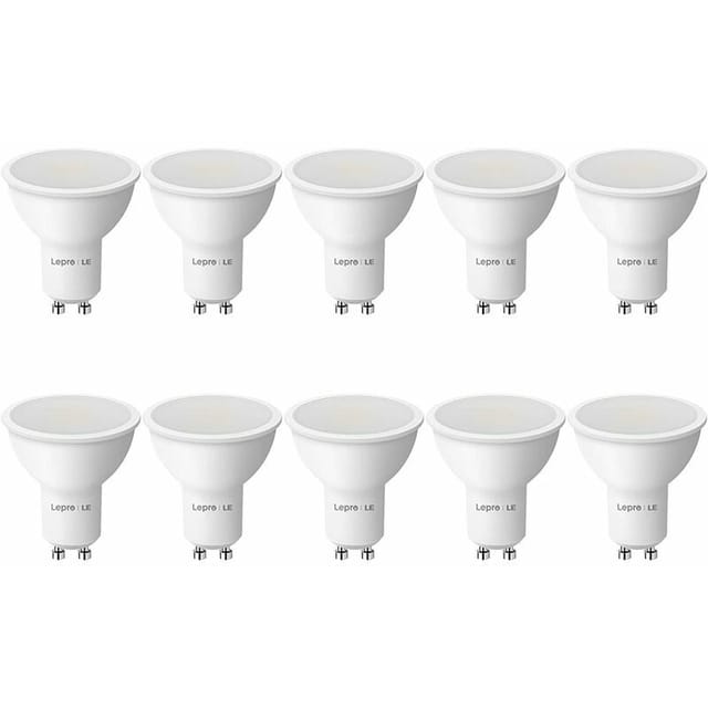 Gu10-led-leuchtmittel, Warmweiß 2700 K, 4 W, 345 Lm, 50 W Halogen-spotpght-äquivalente Glühbirne, Energiesparende Pght-led-gu10-leuchtmittel, 100° Breiter Strahl, Nicht Unbeweglich, 10 Stück