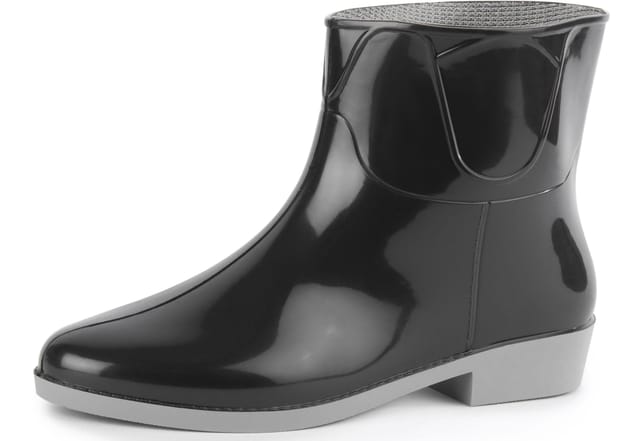 Ladeheid Damen Kurze Gummistiefel Lazt201801 (schwarz/grau, 40 Eu)