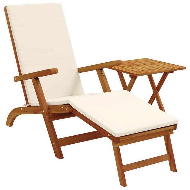 Liegestuhl Zum Verstellen Und Klappen 2 Pcs Cremeweiß Vidaxl