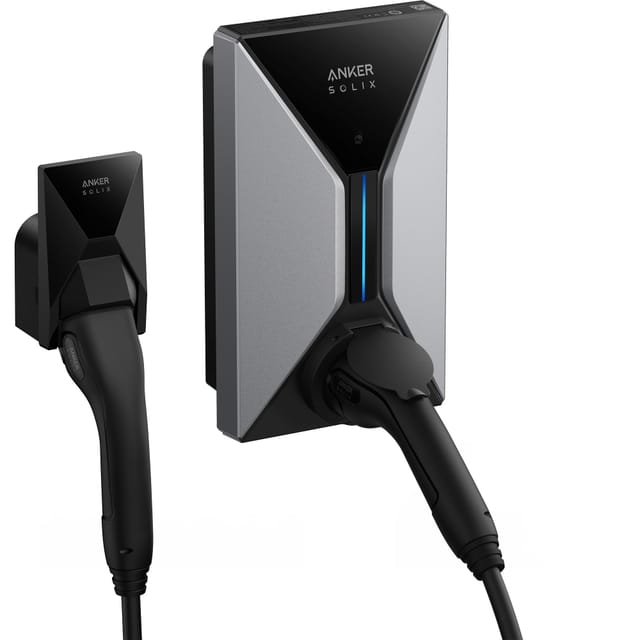 Anker Solix V1 Shutter Intelligente Wallbox Ev-ladestation 22 Kw Mit App, Wi-fi Und Bluetooth, 5 M Ladekabel Mit Halterung, Für Hybrid- Und Elektrofahrzeuge Typ 2