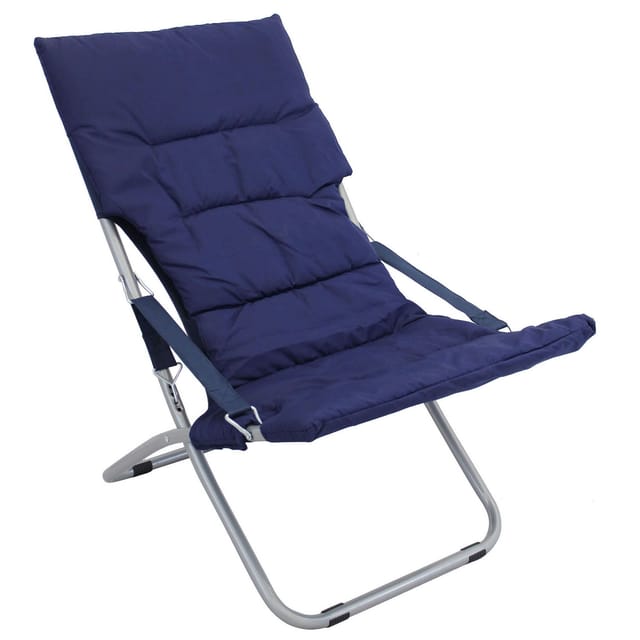 Klapp-liegestuhl Blau Für Strand Garten Mod. Canapone