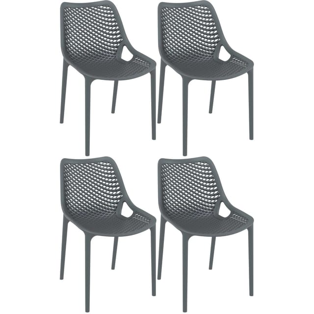 Clp - 4er Set Stühle Air Dunkelgrau