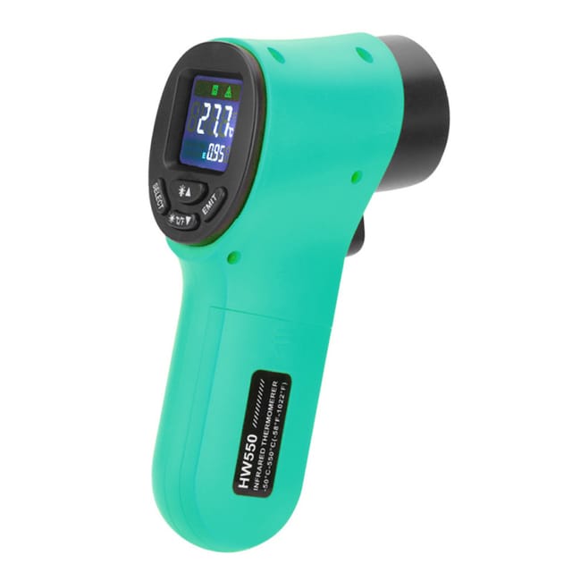 Tragbares Infrarot-thermometer -50550℃, 12:1 Zielpositionierung, Berührungsloses Thermometer, Farb-lcd-display, Digitales Thermometer