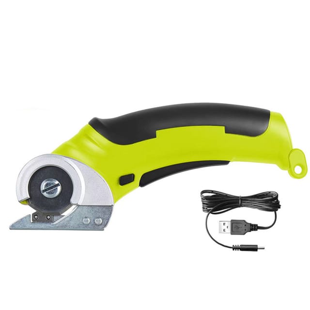 Elektrischer Stoffschneider Mit 4,2 V, Kupferspulenmotor, Tragbare Schneidemaschine Für Stoffe, Pappe, Schwamm, Leder, Teppiche Und Läufer.