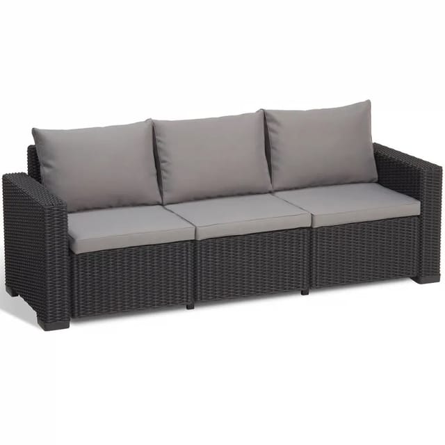 Keter California 3-sitzer In Grafit, 198x68x71,5
