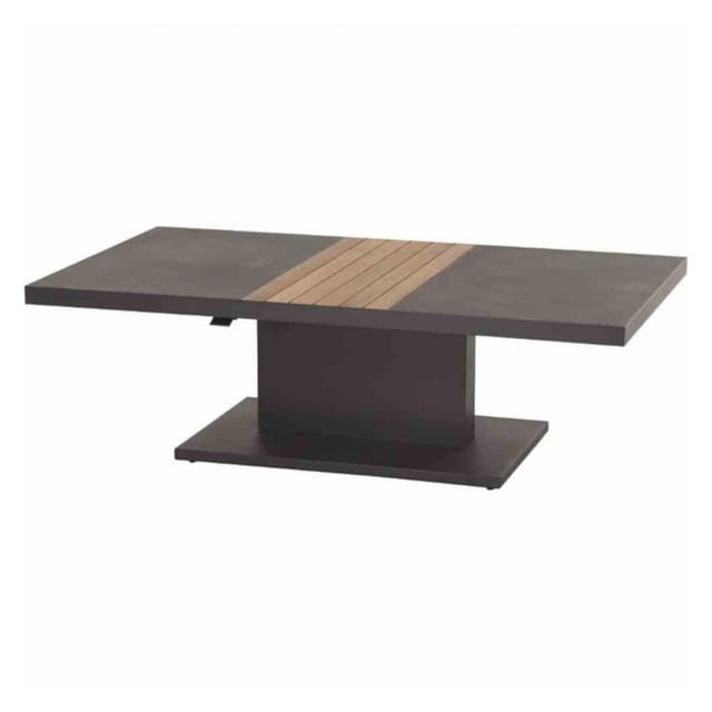Siena Garden Lifttisch Lindos 160x90 Cm Anthrazit/teakholz M21947 Loungetisch