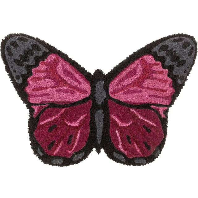 Türmatte Fußmatte Schmetterling Türvorleger 60x40cm Kokosfaser