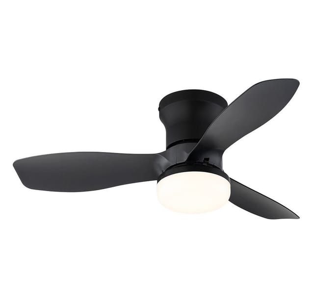 Deckenventilator Ventilator Lüfter Schwarz Led Dimmbar Handsender D 61 Cm