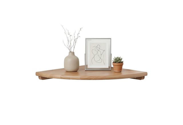 Relaxdays Eckregal, Hxbxt: 3 X 30 X 30 Cm, Walnussholz, Wohnzimmer, Deko, Traglast: 5 Kg, Bücherregal Hängend, Natur