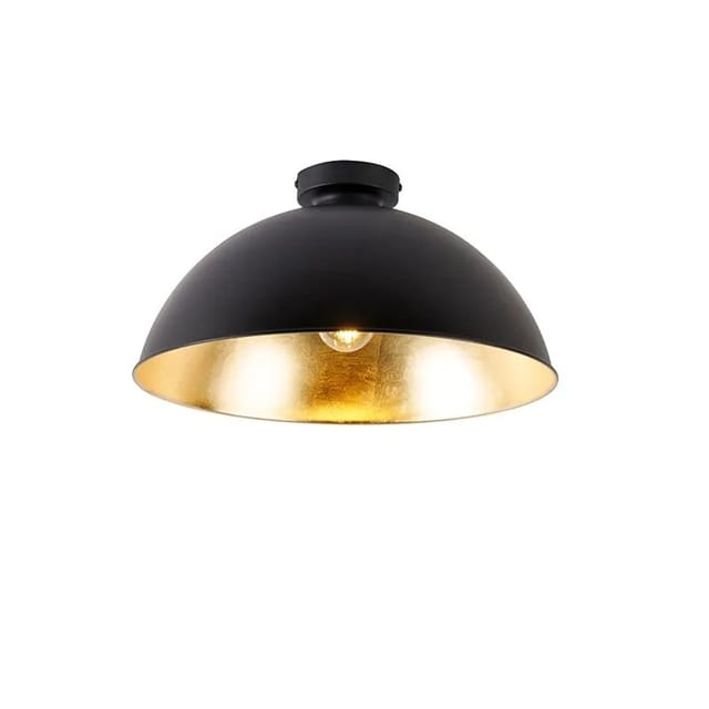 Deckenleuchte Schwarz Mit Gold 42 Cm Verstellbar - Magnax
