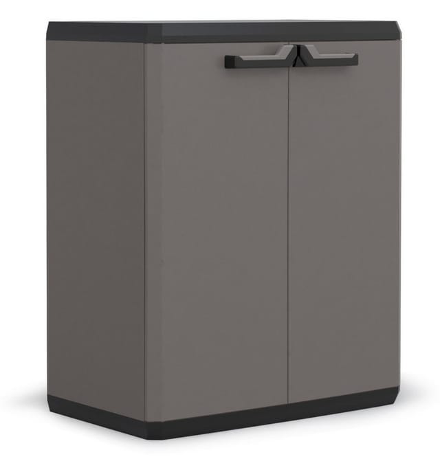 Keter Niedriger Aufbewahrungsschrank Mit 1 Verstellbarem Regal 68x39x83
