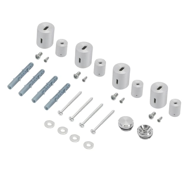 Luxebath - Halterung Für Designheizkörper, Chrom, Für Gerade Modelle, Montagematerial, Befestigung Satz, Montage Set, Aufhängung Halter Zubehör Für Badheizkörper, Handtuchwärmer & Handtuchtrockner