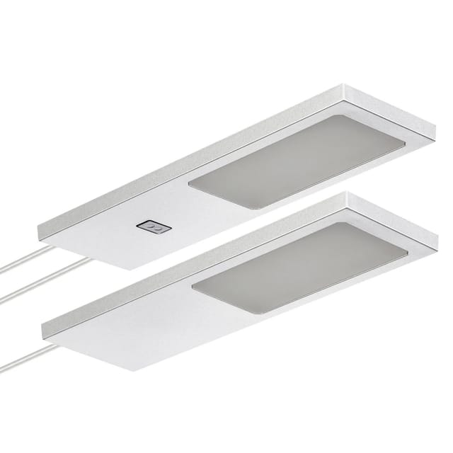 So-tech - Sotech Led-möbelleuchte Giulia Ii Mit / Ohne Sensor Silbergrau, 2700k Warmweiß Inkl. Trafo & Verteiler, 2er Set
