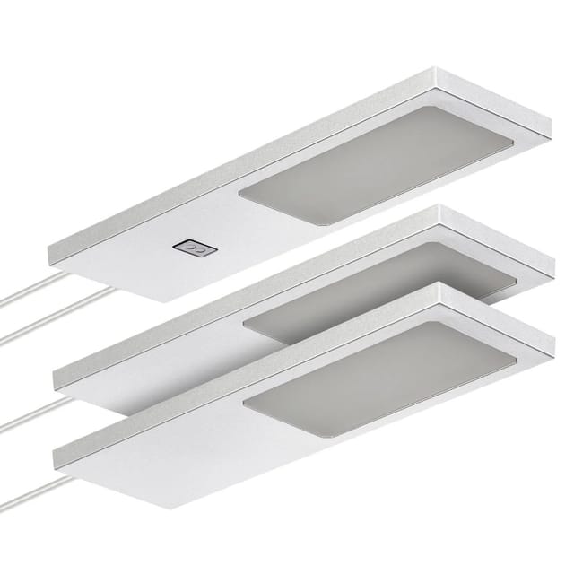 So-tech - Sotech Led-möbelleuchte Giulia Ii Mit / Ohne Sensor Silbergrau, 2700k Warmweiß Inkl. Trafo & Verteiler, 3er Set