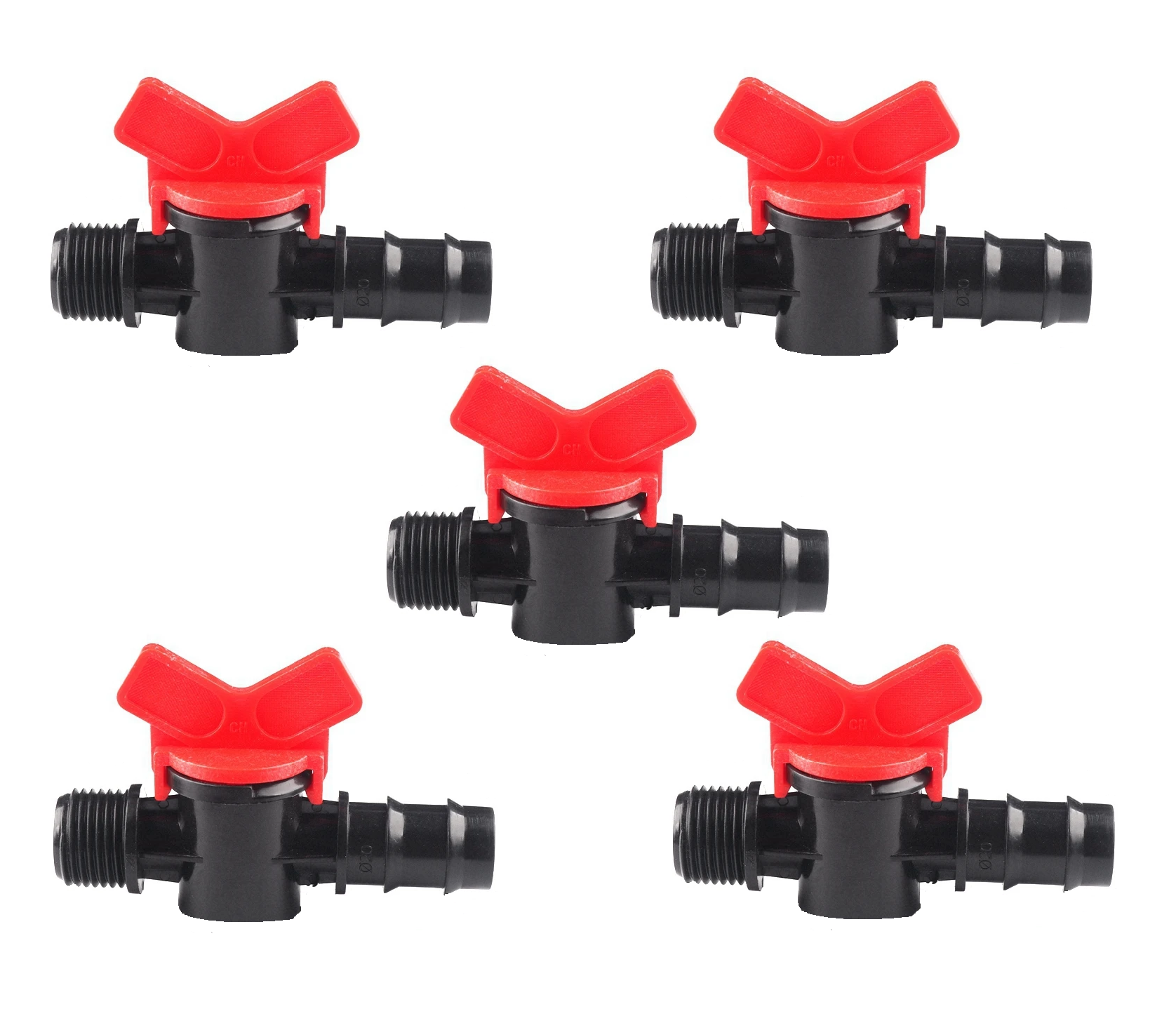 Tropfbewässerungs-umschaltventil 16 Mm X 1/2", Absperrhahn Packung Mit 5 Stück. Exclusives Angebot