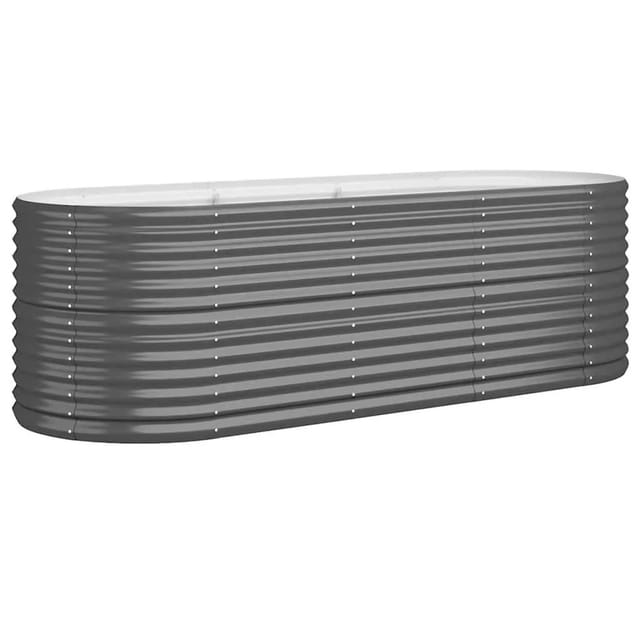 Vidaxl Hochbeet Pulverbeschichteter Stahl 224x80x68 Cm Anthrazit