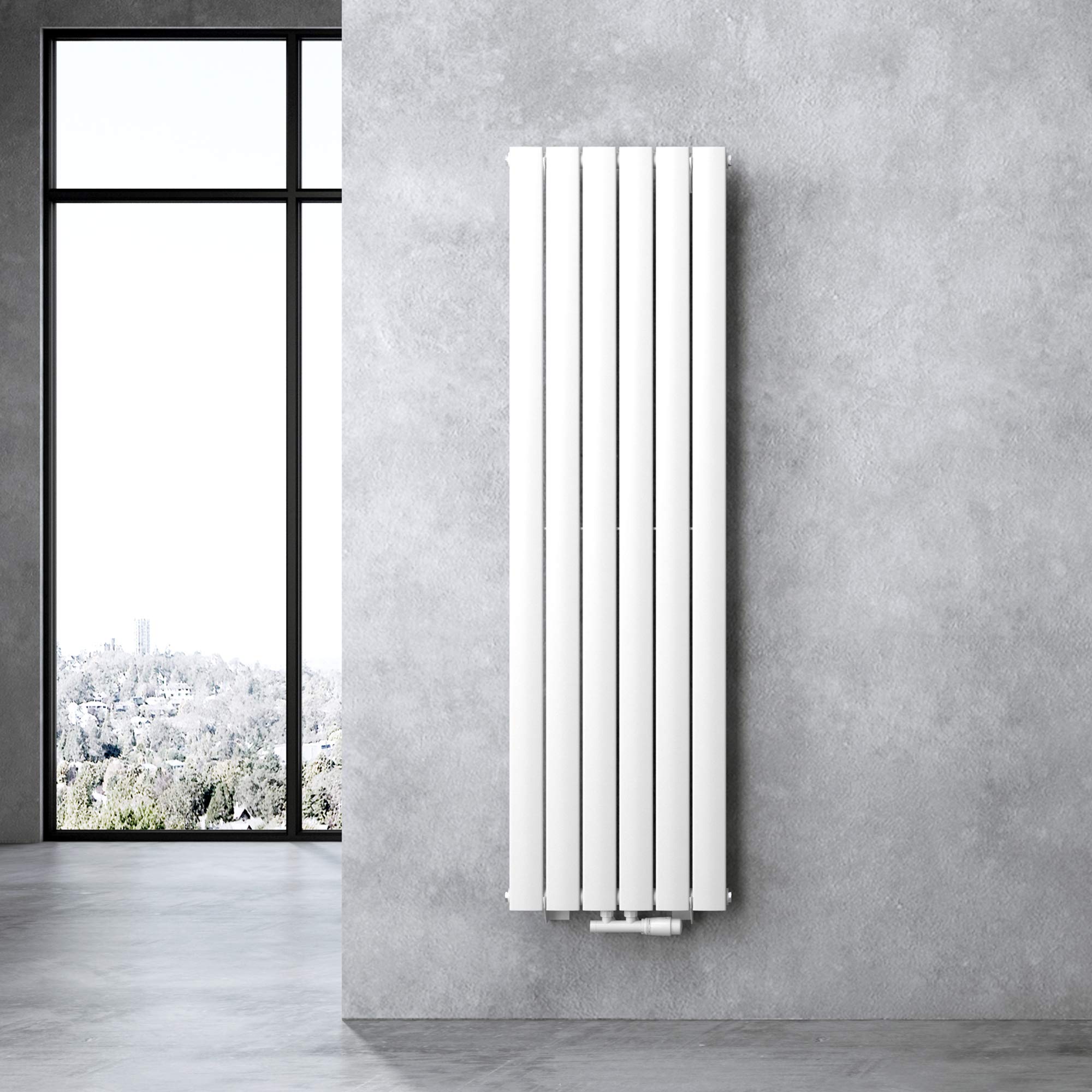 Vertikal Badeizkörper Badheizung 160x46cm Weiß Einlagig Heizkörper Flachheizkörper Mittelanschluss Flach Paneelheizkörper 810watt - Doporro