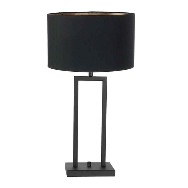 Steinhauer - Tischlampe - Stang - Schwarz - Metall Stoff - Ø 30cm