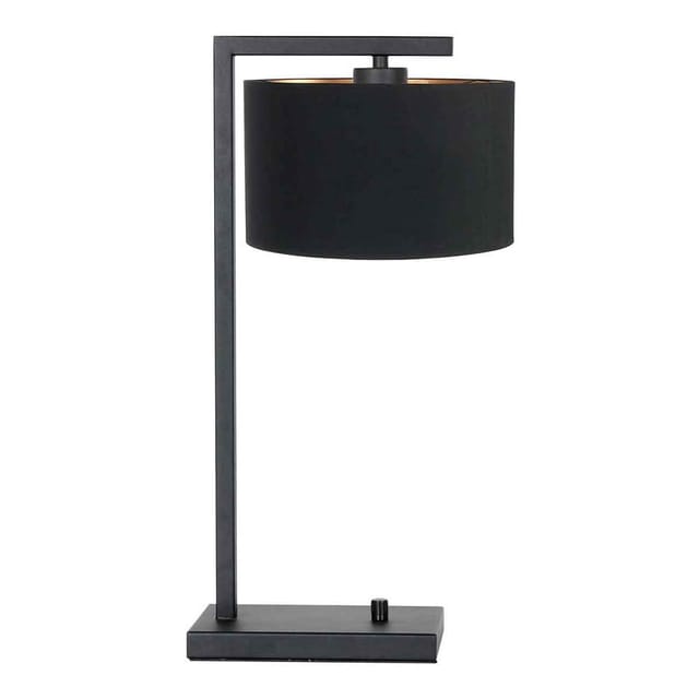 Tischlampe - Stang - Schwarz - Metall Stoff - - Steinhauer