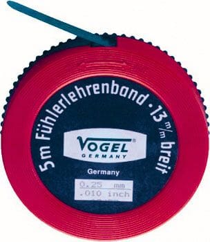 Vogel Germany Fühlerlehrenband 5 Meter Messbereich 0,50 Mm Gehärteter Federstahl
