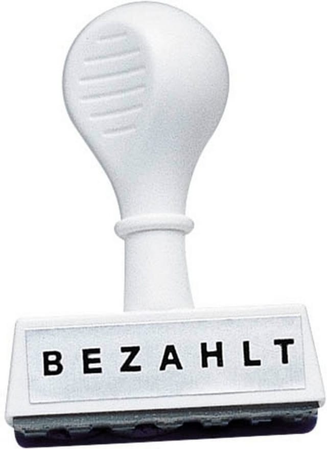 Textstempel 45 X 4 Mm (b X H) Bezahlt Kunststoff