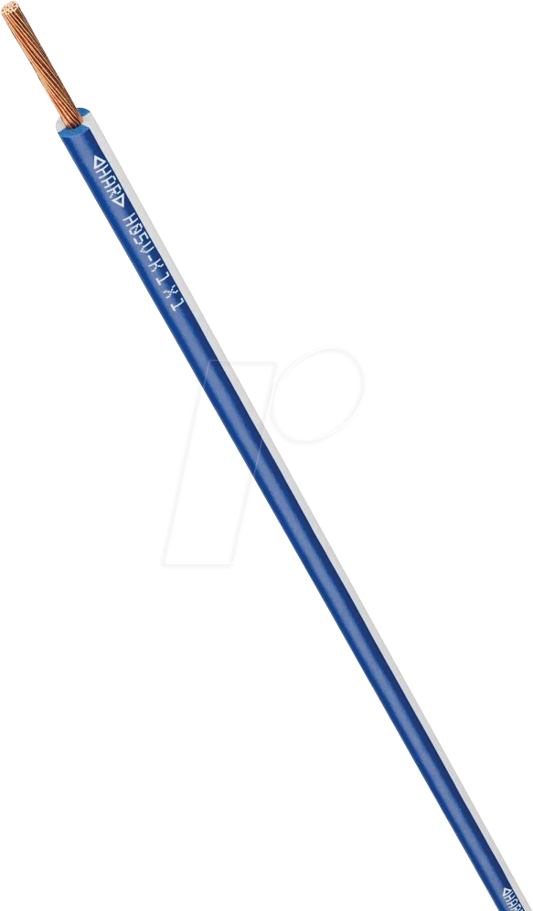 Installationsleitung H05v-k 0,5 Dunkelblau Mit Weißem Streifen 4510921 /100m/