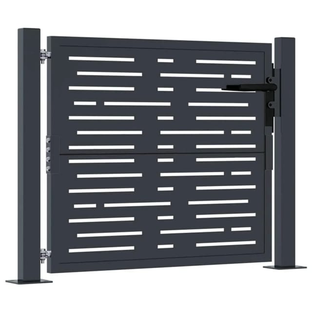 Vidaxl Gartentor Anthrazit 105x80 Cm Stahl Quadratisches Design