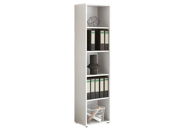 Bmg Möbel Abschließbare Regalwand/schrankwand, Office Edition Set 10, Weiß / Weiß Matt
