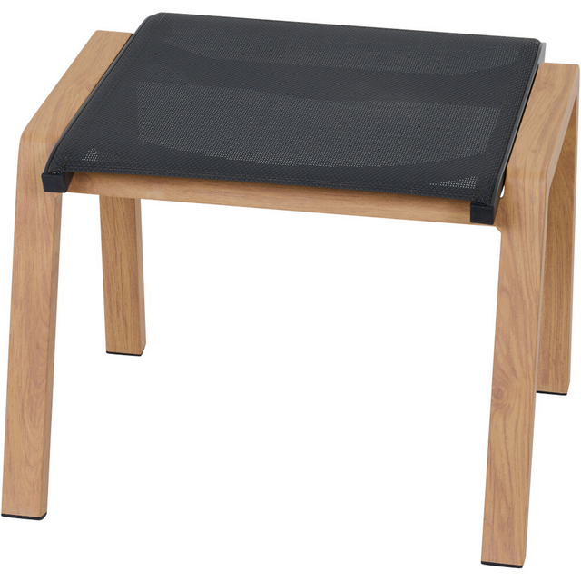 Siena Garden Catania Dining Hocker – Aluminium, Teaklook & Ranotex In Grau (t88500)