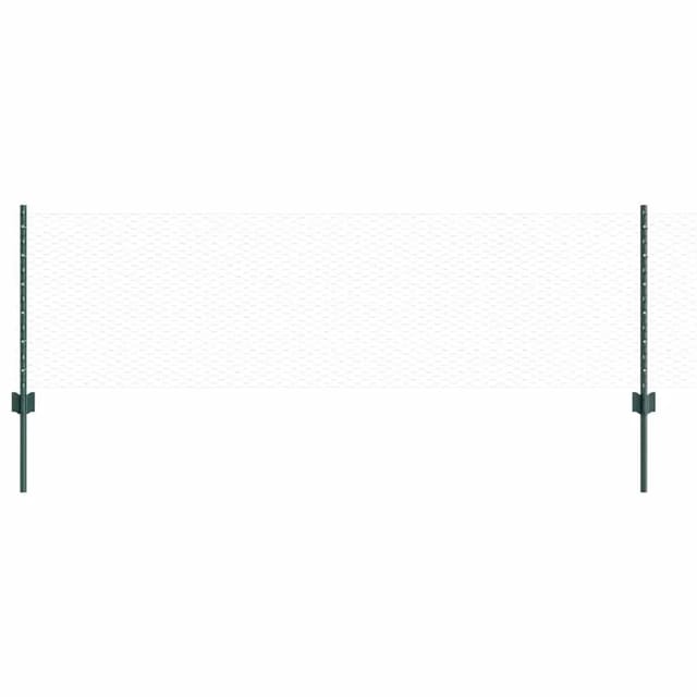 Zaun Mit Pfosten Grün 0,6 X 25 M Stahl Vidaxl