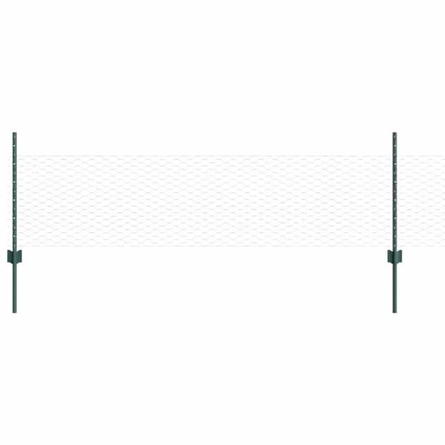 Zaun Mit Pfosten Grün 0,5 X 50 M Stahl Vidaxl