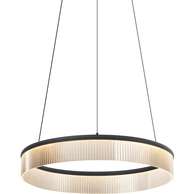 Moderne Hängelampe Schwarz 59cm Inkl. Led 3-stufen-dimmbar - Anello Chandelier