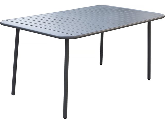 Gartentisch Aus Metall "bilbao" – 150 X 90 X 71 Cm – Grau